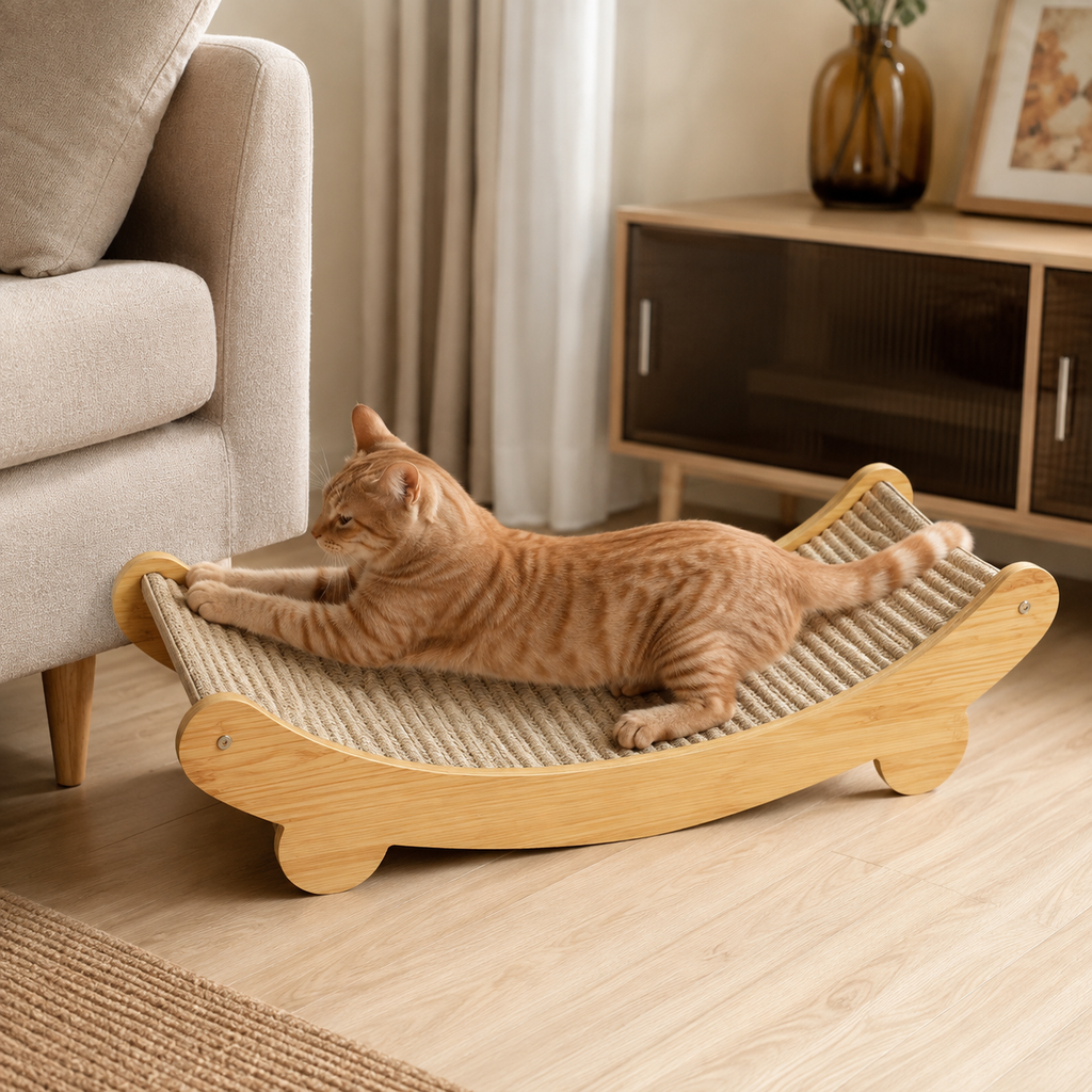 Curved Sisal Cat Scratcher Lounger