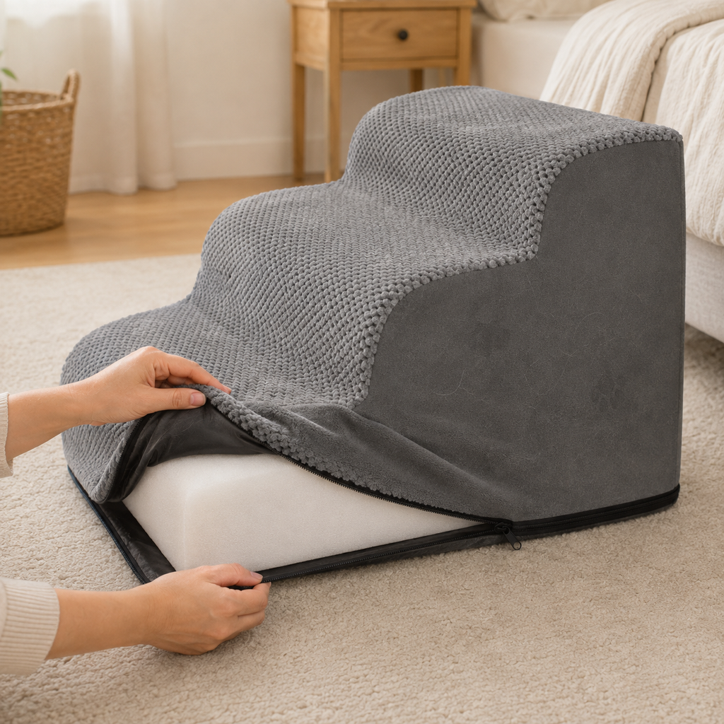 Foam Pet Stairs with Removable Cover