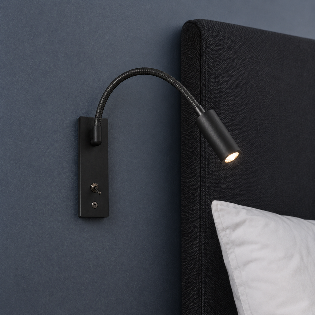 Gooseneck LED Bedside Reading Light