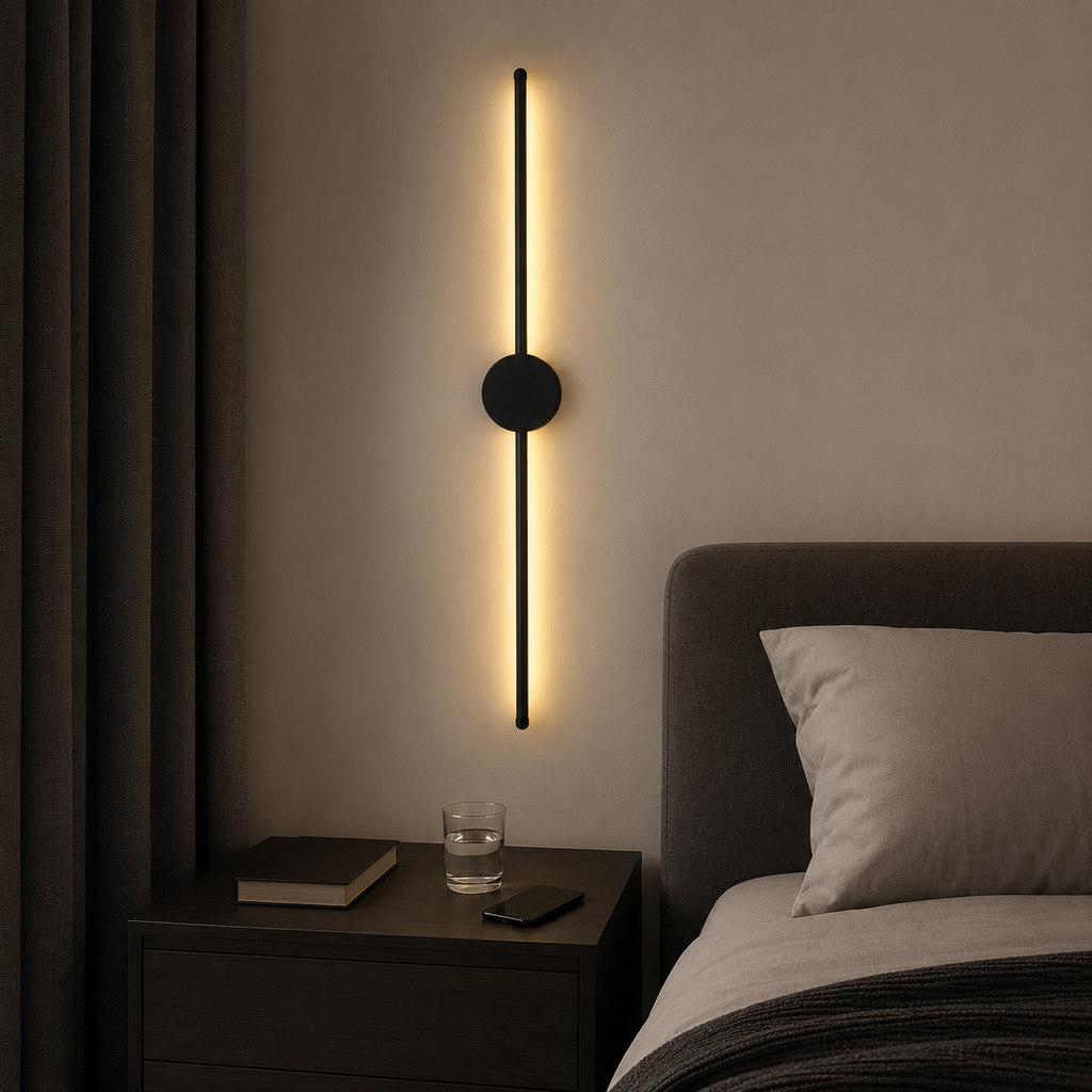 Long Black Linear LED Wall Sconce