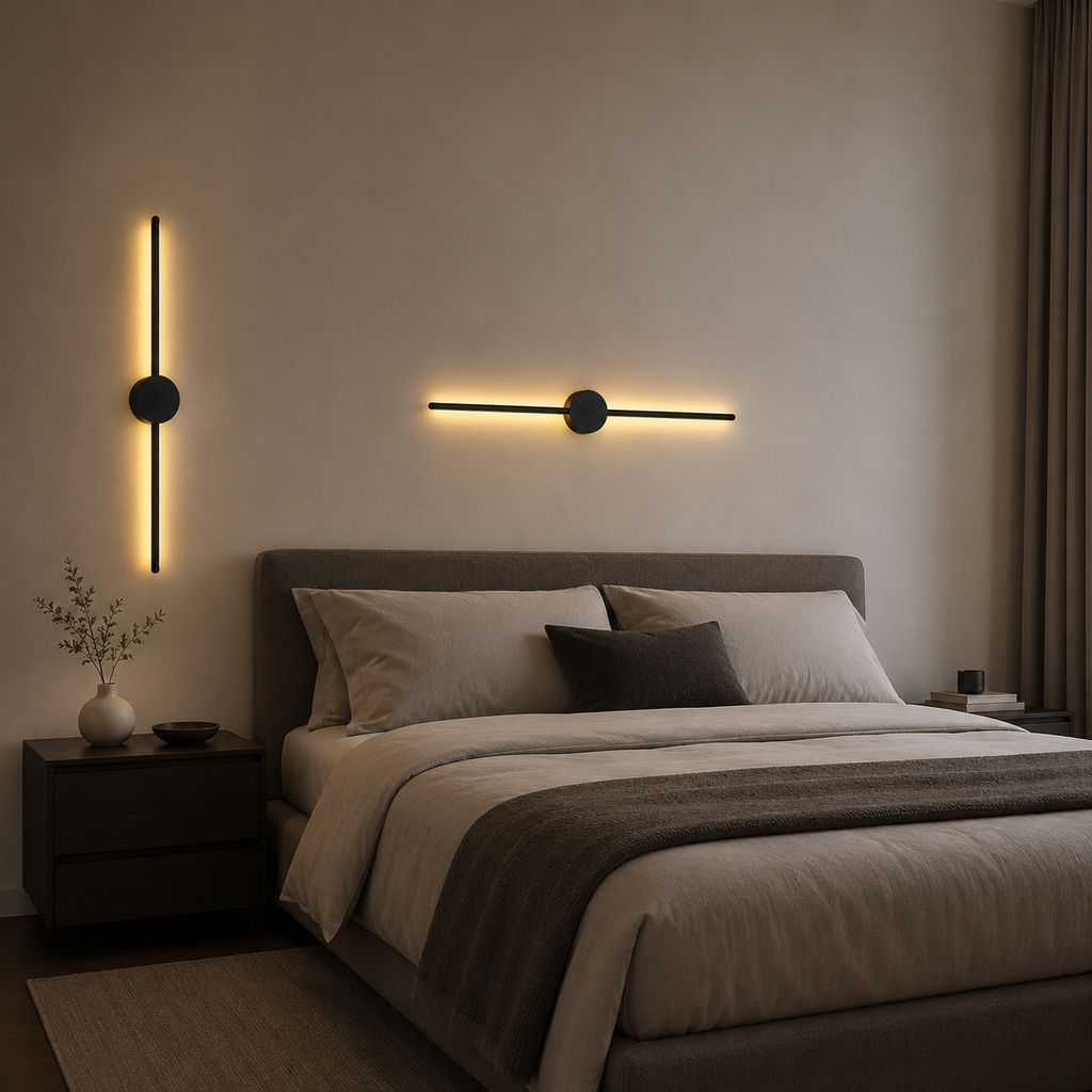 Long Black Linear LED Wall Sconce