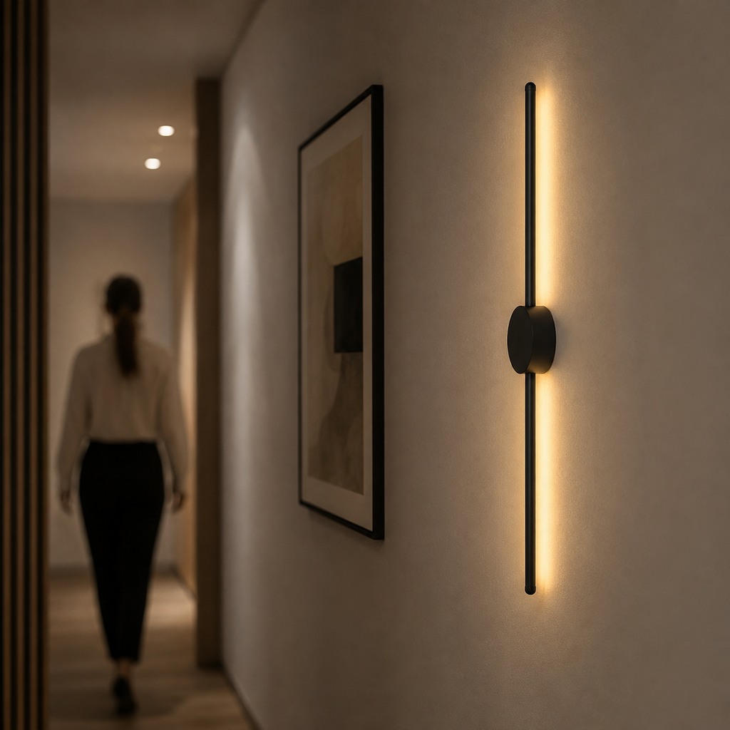 Long Black Linear LED Wall Sconce