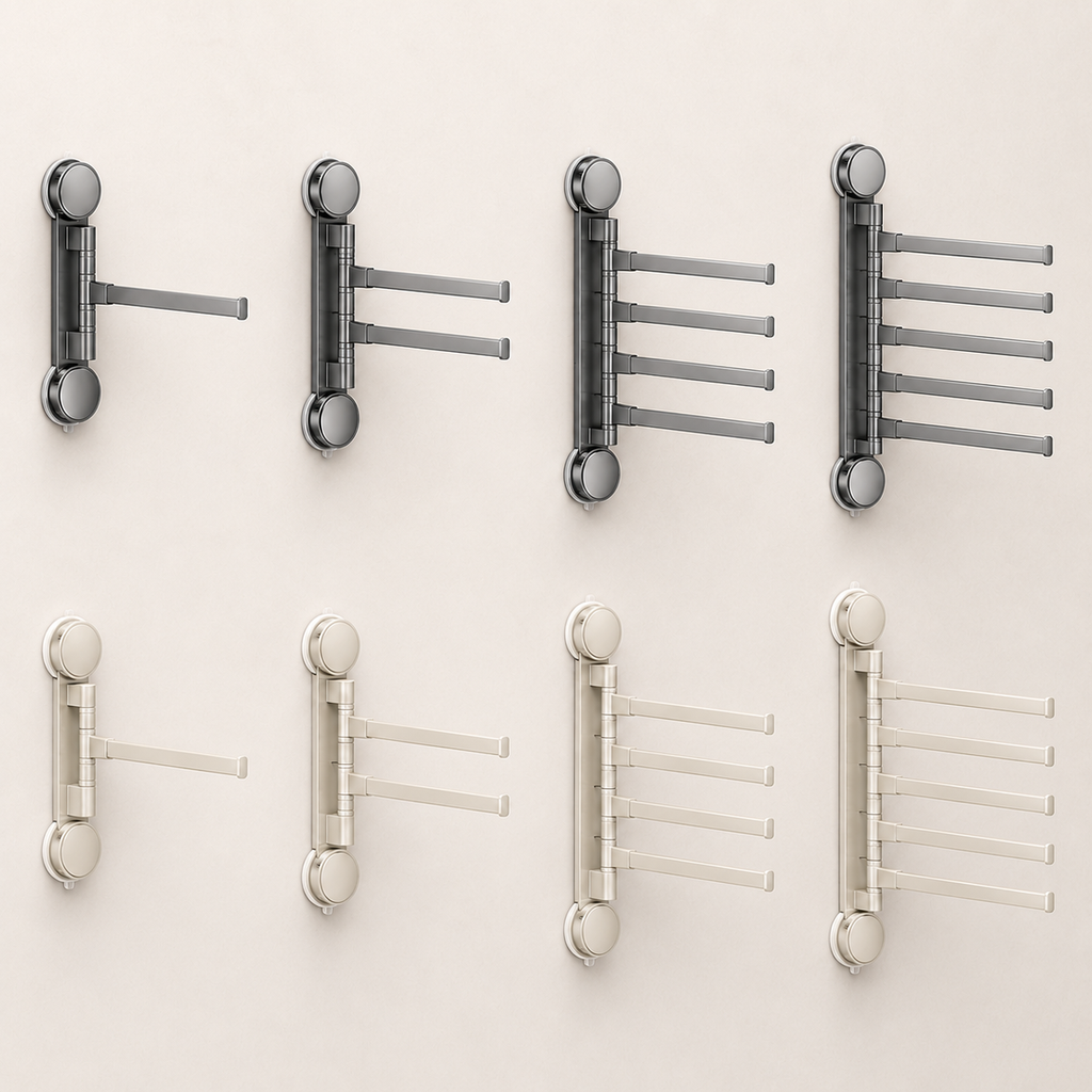 Rotating Suction-Cup Towel Rack