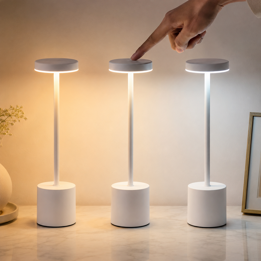 Cordless Metal Touch Table Lamp