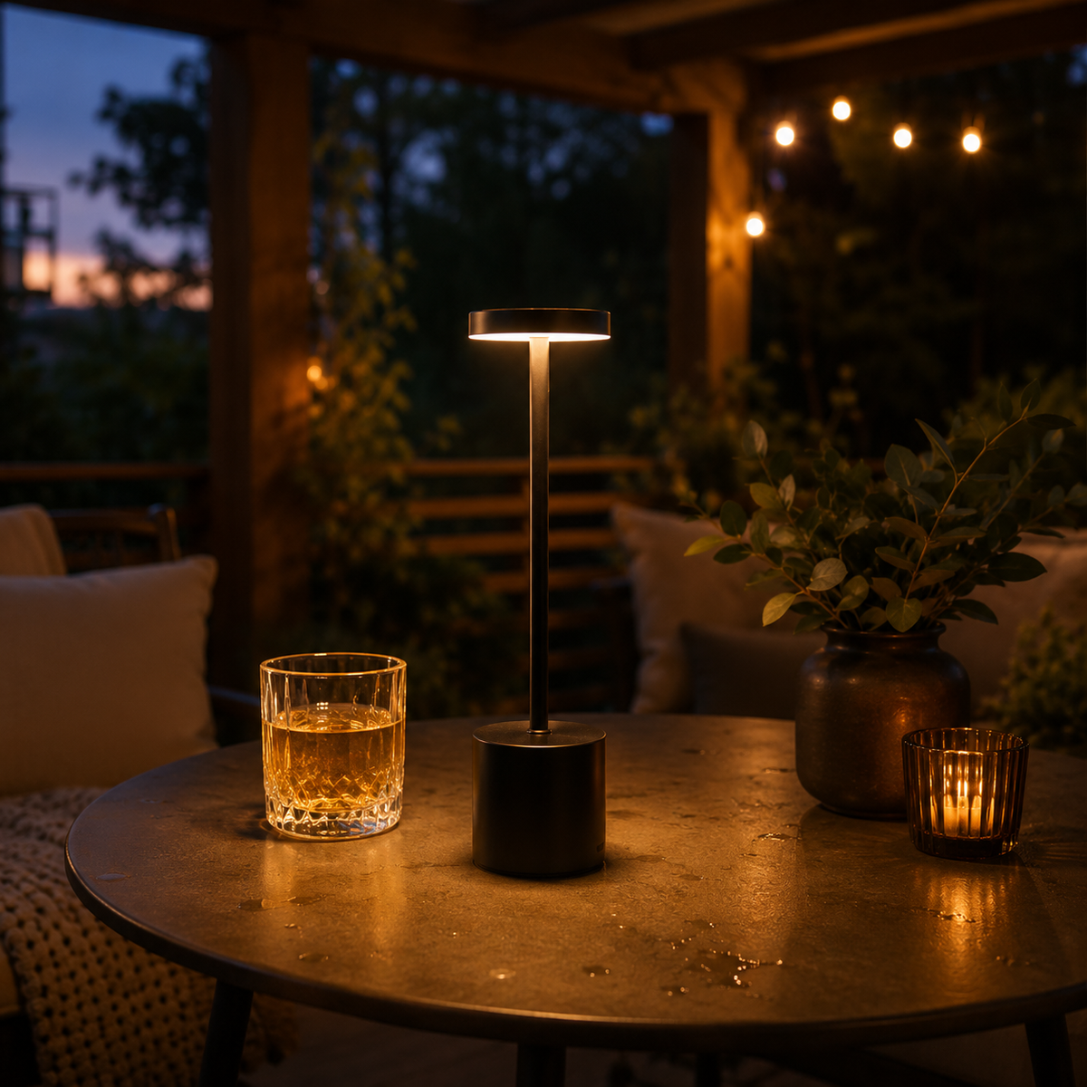 Cordless Metal Touch Table Lamp