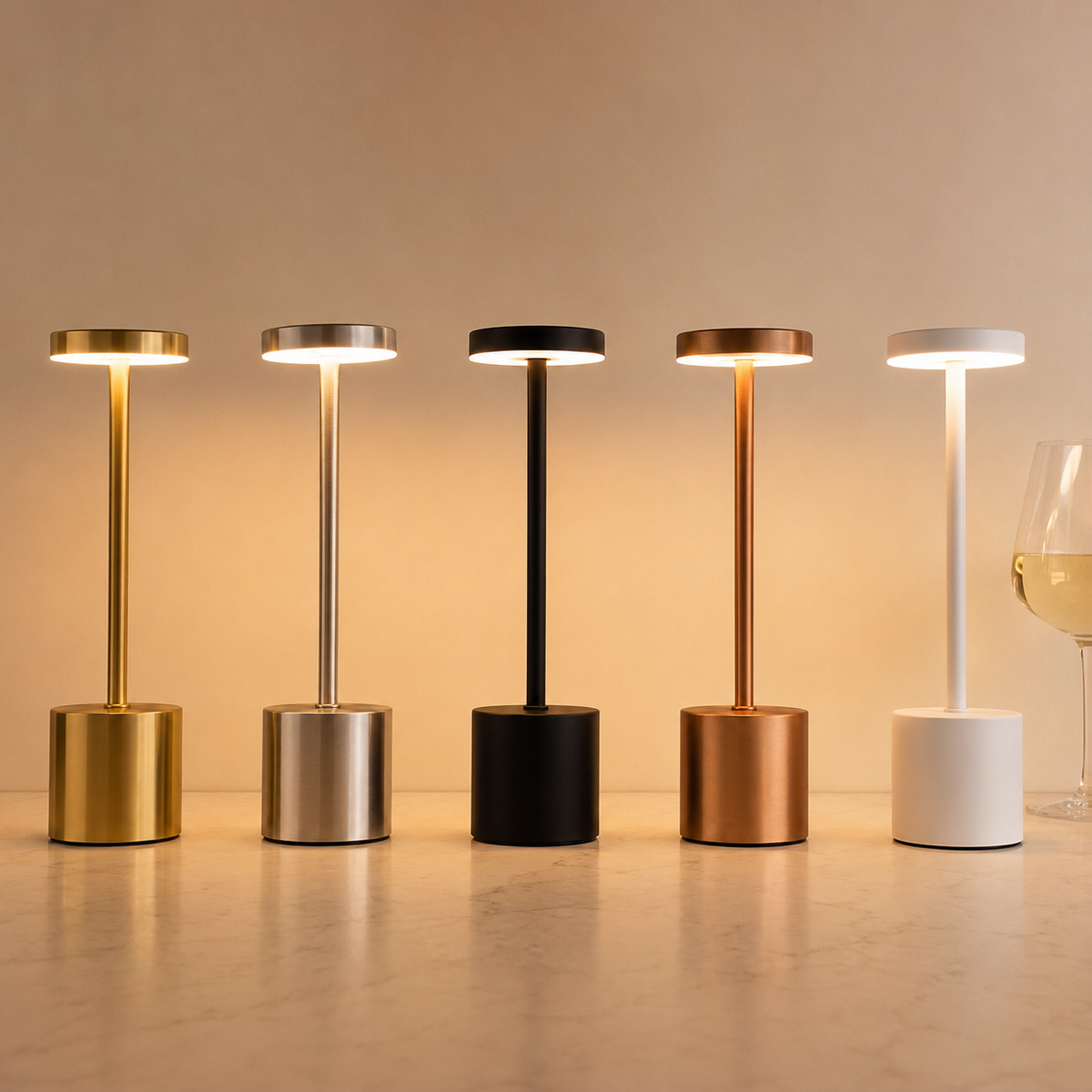 Cordless Metal Touch Table Lamp