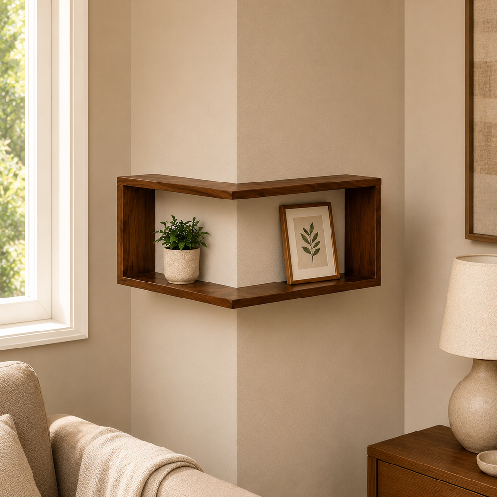 Wraparound Corner Floating Shelf