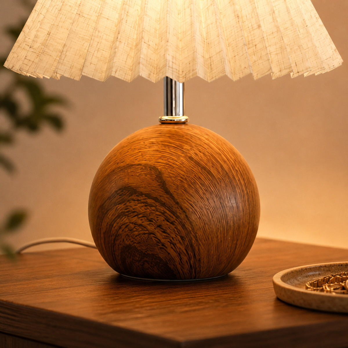 Vintage Pleated Table Lamp