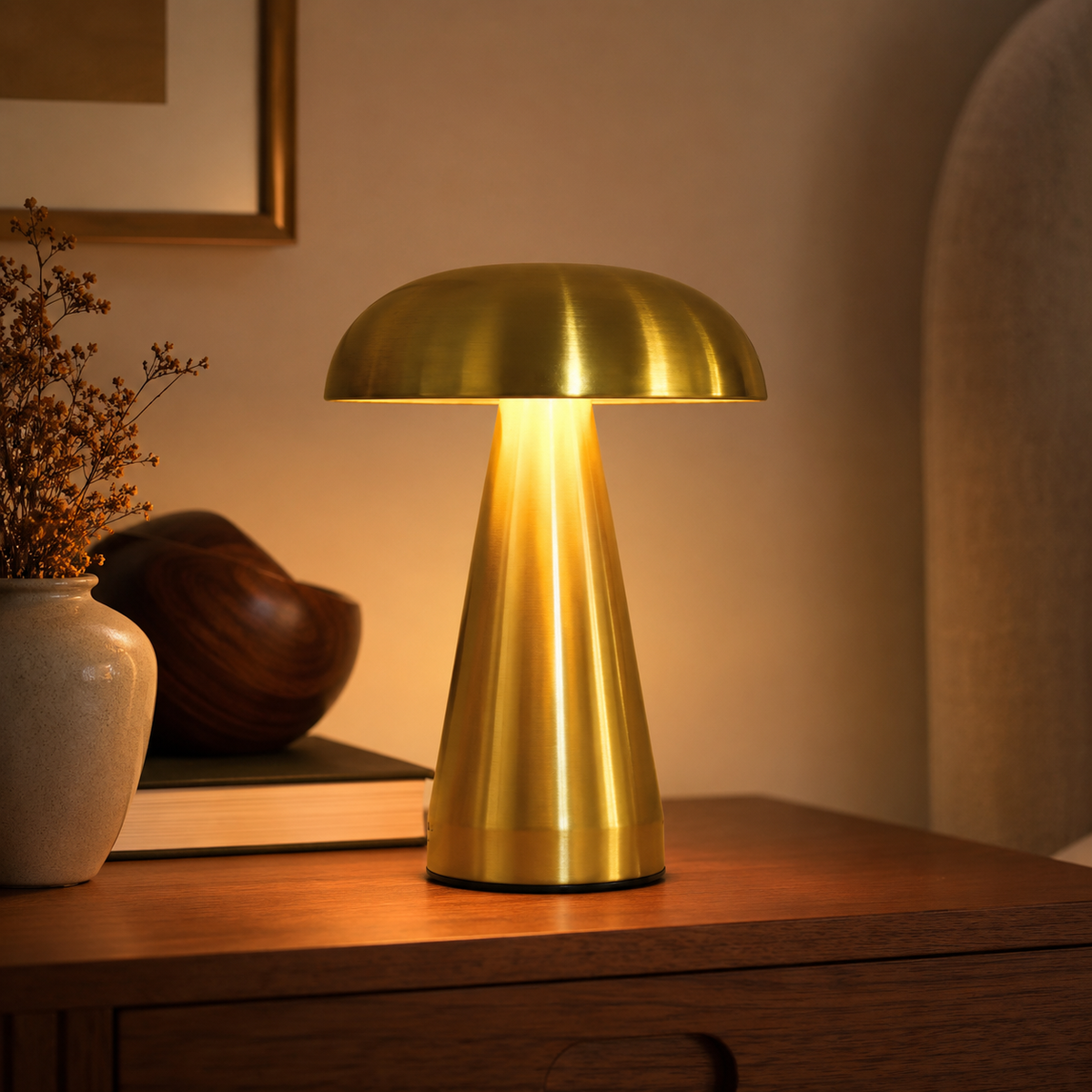 Rechargeable Mushroom Touch Lamp