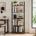 Industrial 5-Tier Metal-Frame Bookshelf