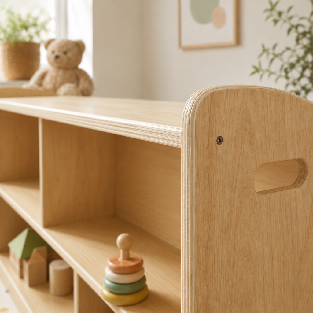 2-Tier Montessori Wood Toy Shelf
