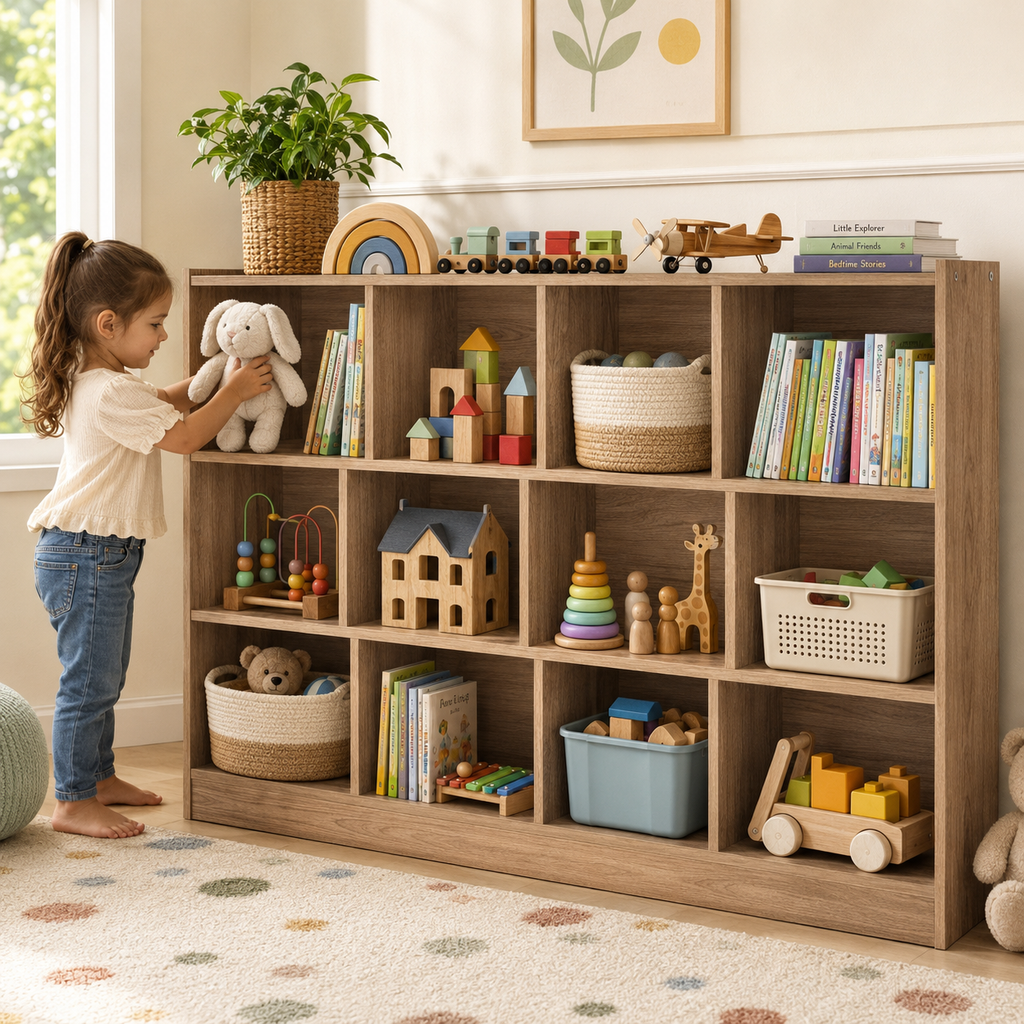 8-Section Kids Toy Storage Shelf