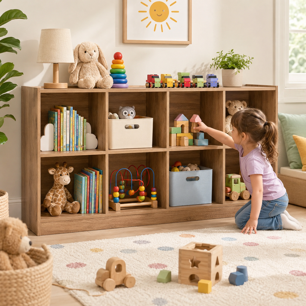 8-Section Kids Toy Storage Shelf