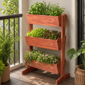 3-Tier Vertical Fir Wood Planter Stand