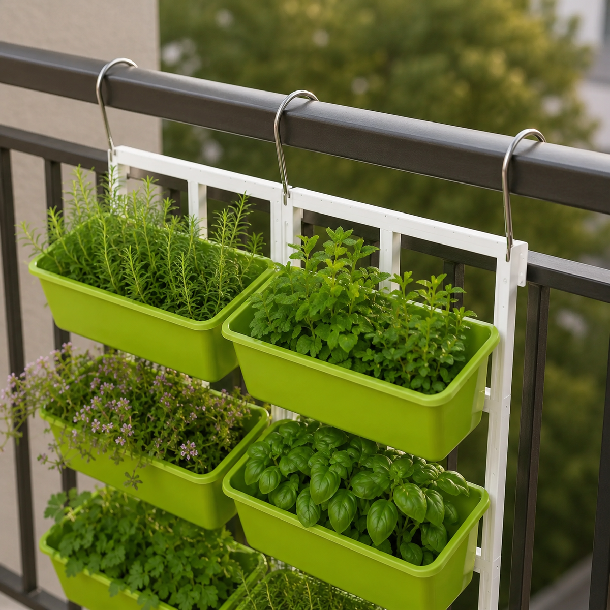 Hanging Vertical Garden Planter with 8 Pots