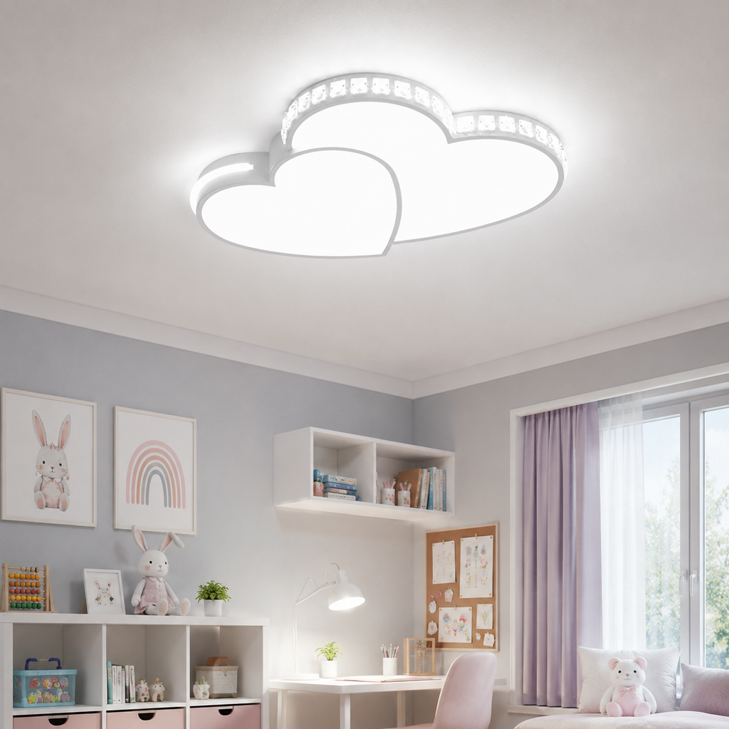 Heart Shaped LED Flush Mount Ceiling Light