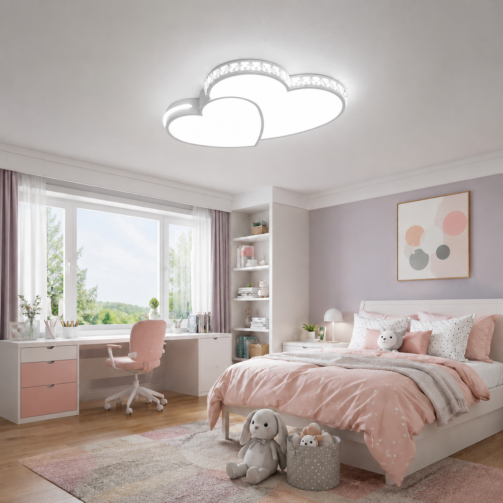 Heart Shaped LED Flush Mount Ceiling Light