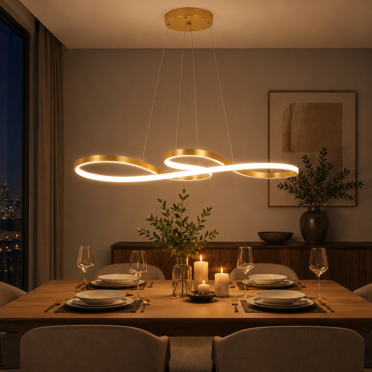 Minimalist Ribbon LED Pendant Light