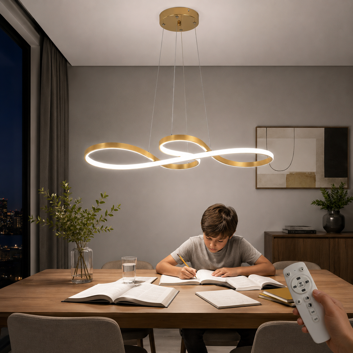 Minimalist Ribbon LED Pendant Light