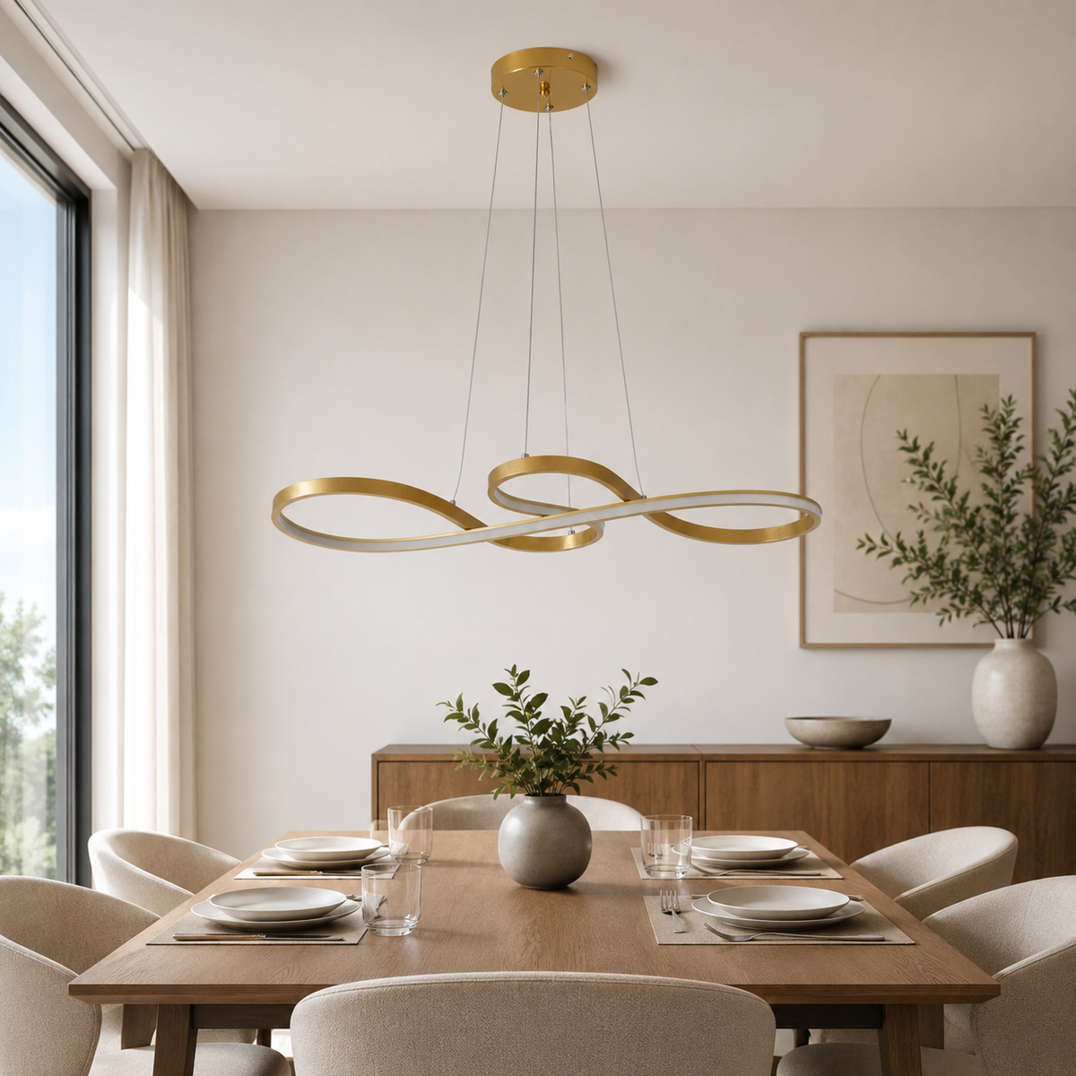 Minimalist Ribbon LED Pendant Light