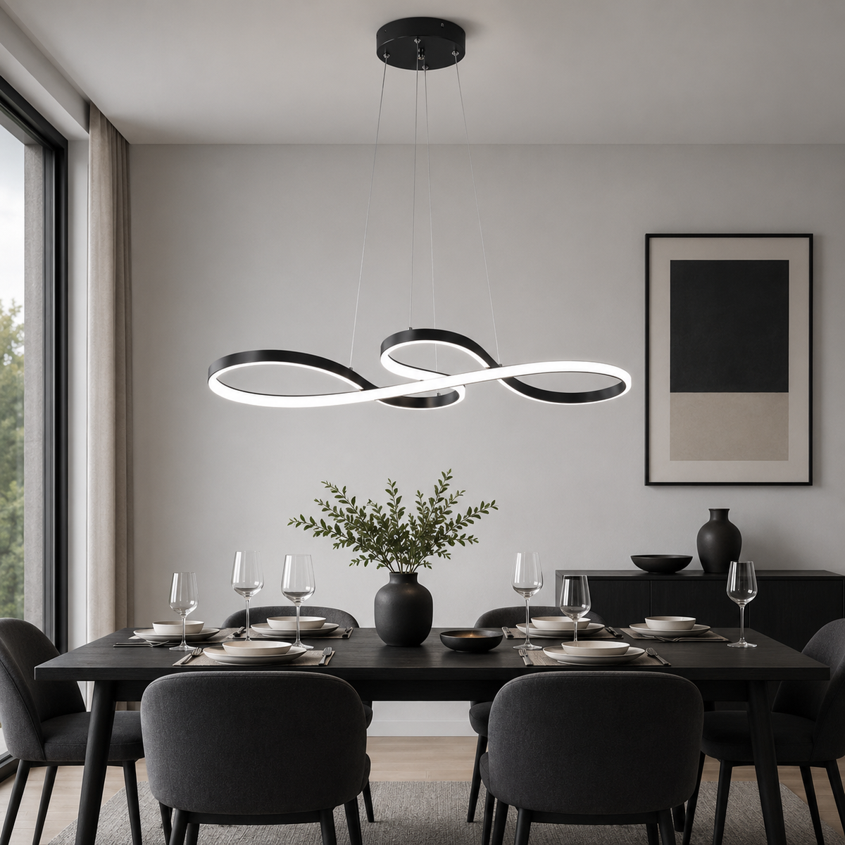 Minimalist Ribbon LED Pendant Light