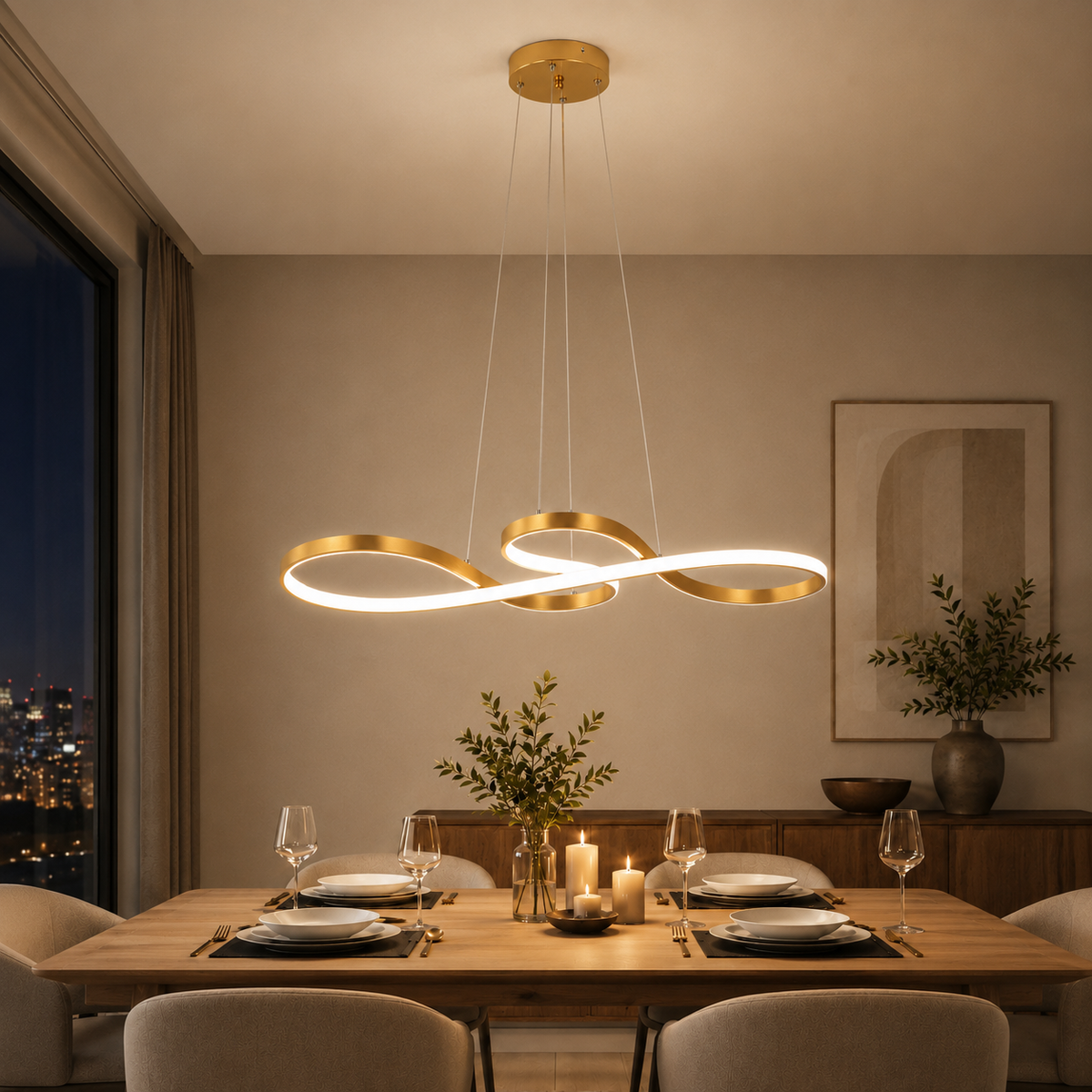 Minimalist Ribbon LED Pendant Light