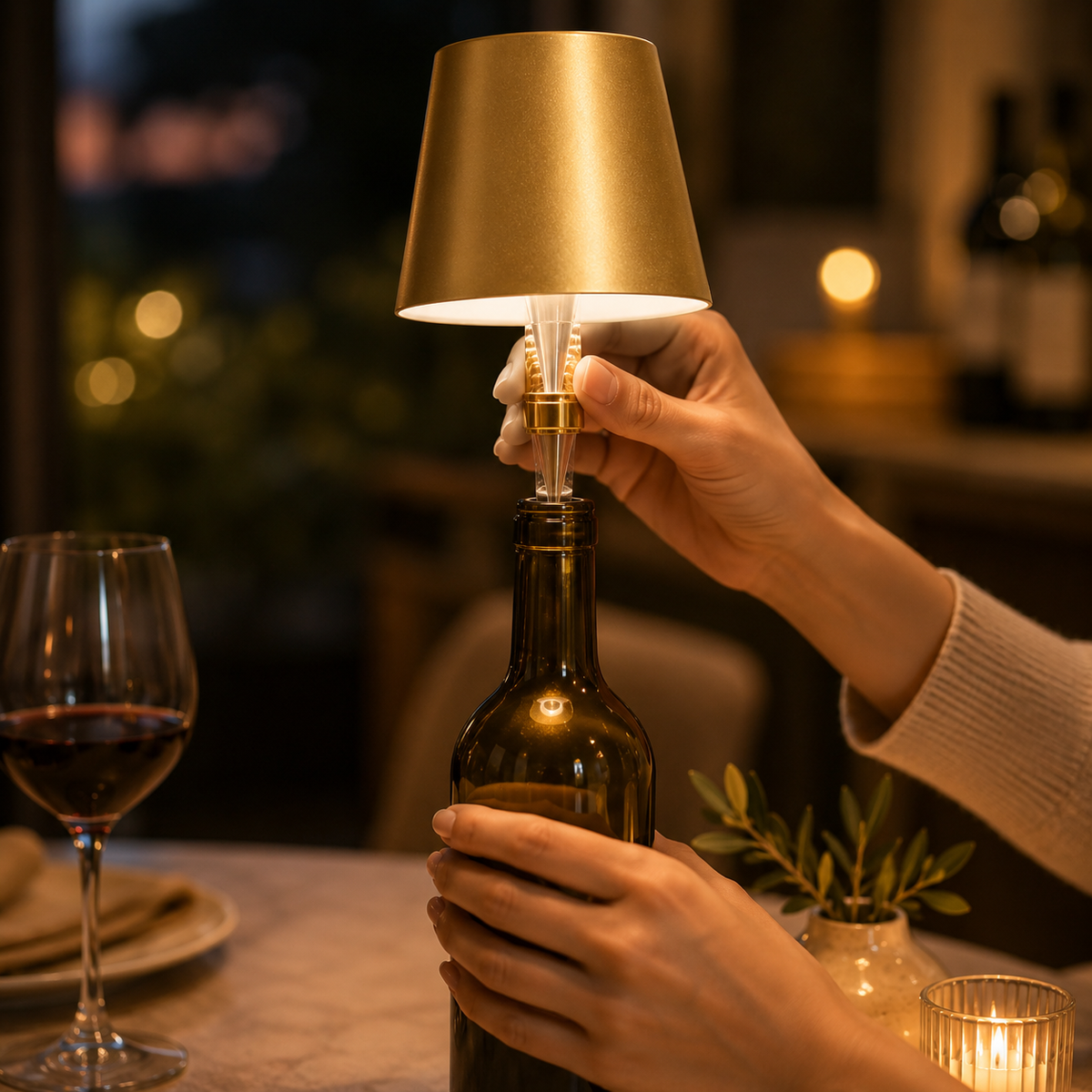 Cordless Rechargeable Bottle Lamp