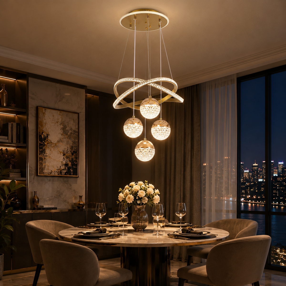 Globe Cluster LED Pendant Light