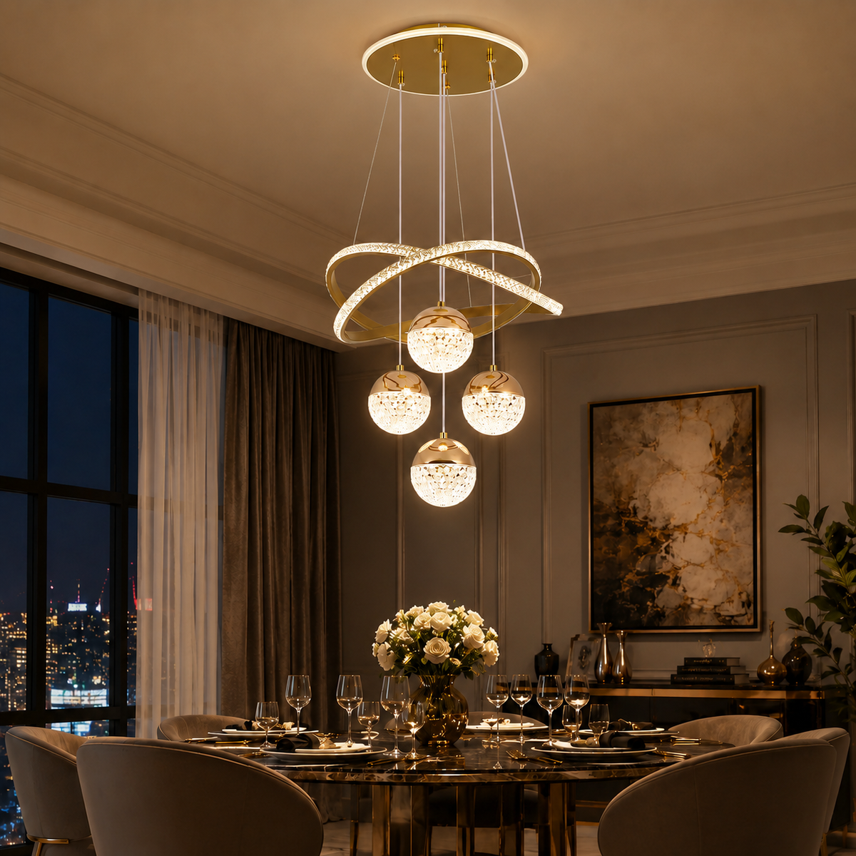 Globe Cluster LED Pendant Light