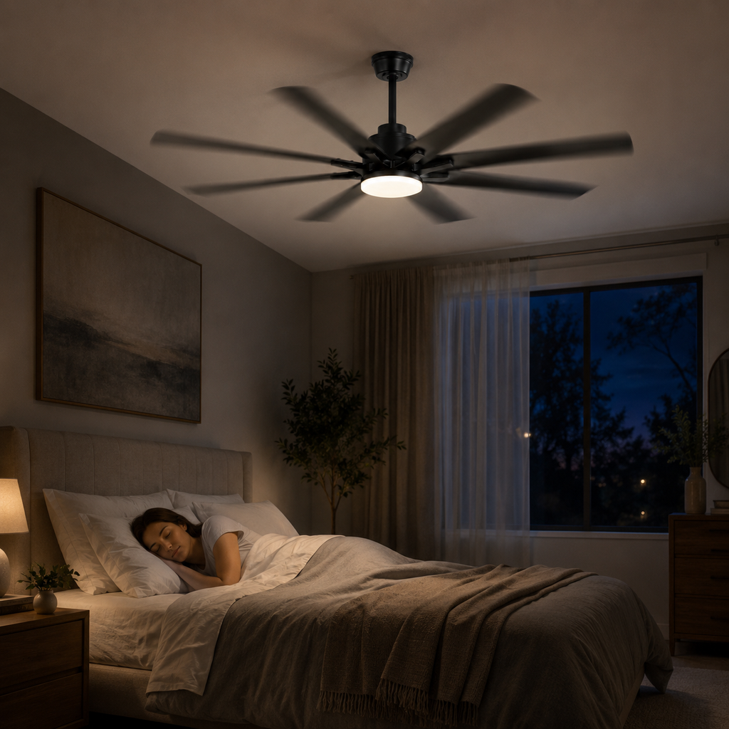 52-Inch 8-Blade Smart Ceiling Fan with LED Light