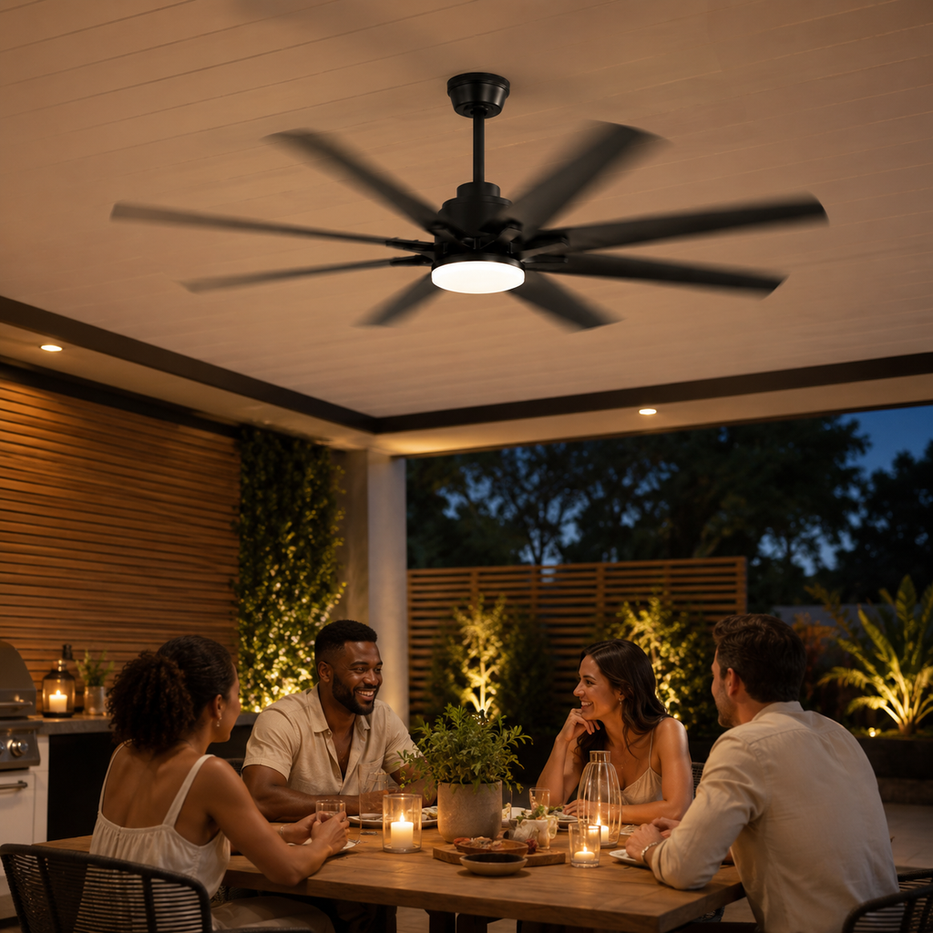 52-Inch 8-Blade Smart Ceiling Fan with LED Light