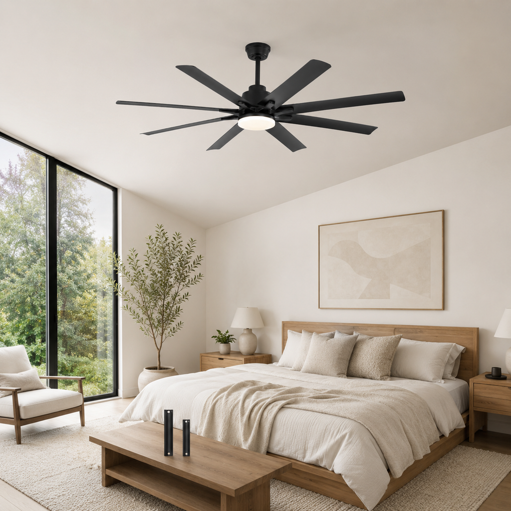 52-Inch 8-Blade Smart Ceiling Fan with LED Light