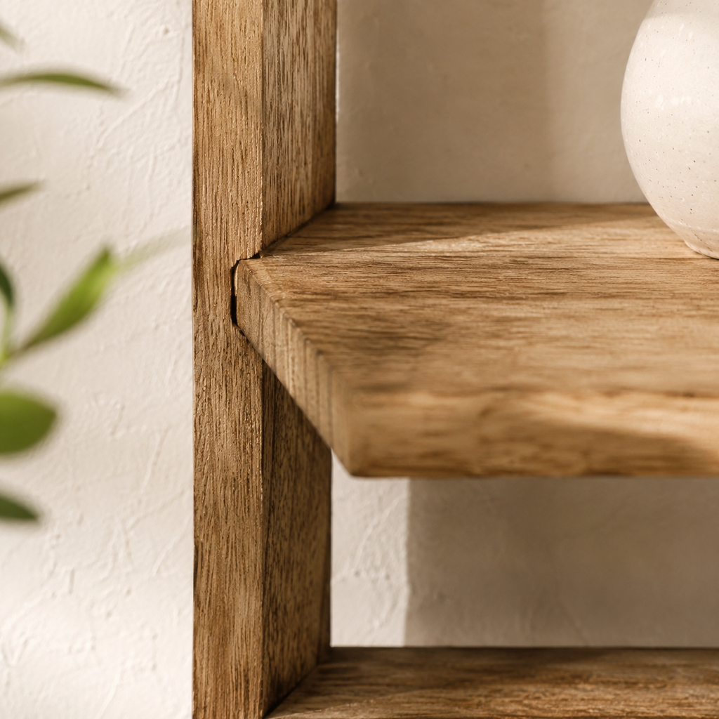 Square Wood Box Wall Shelves (Set of 2)