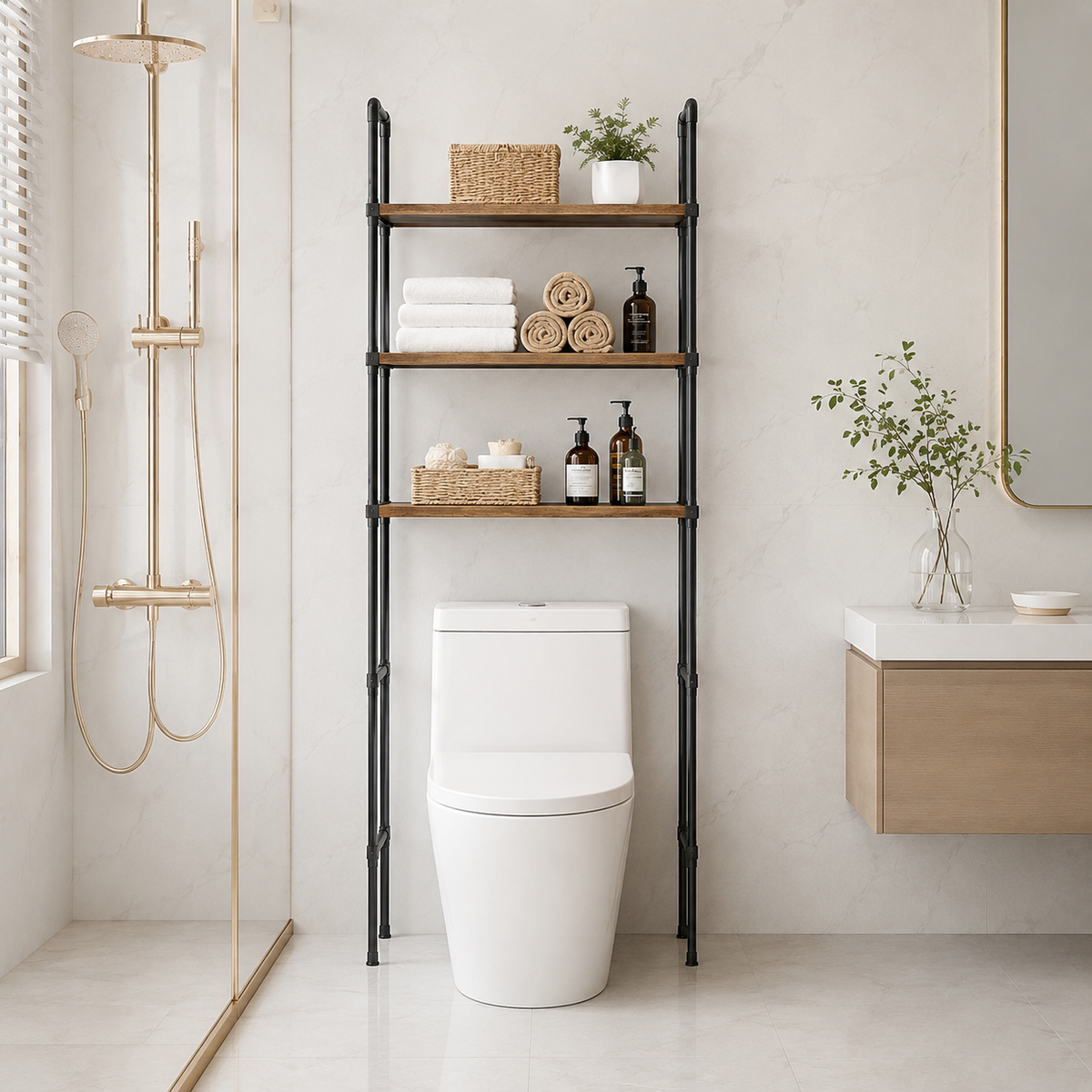 3-Tier Over-the-Toilet Storage Shelf