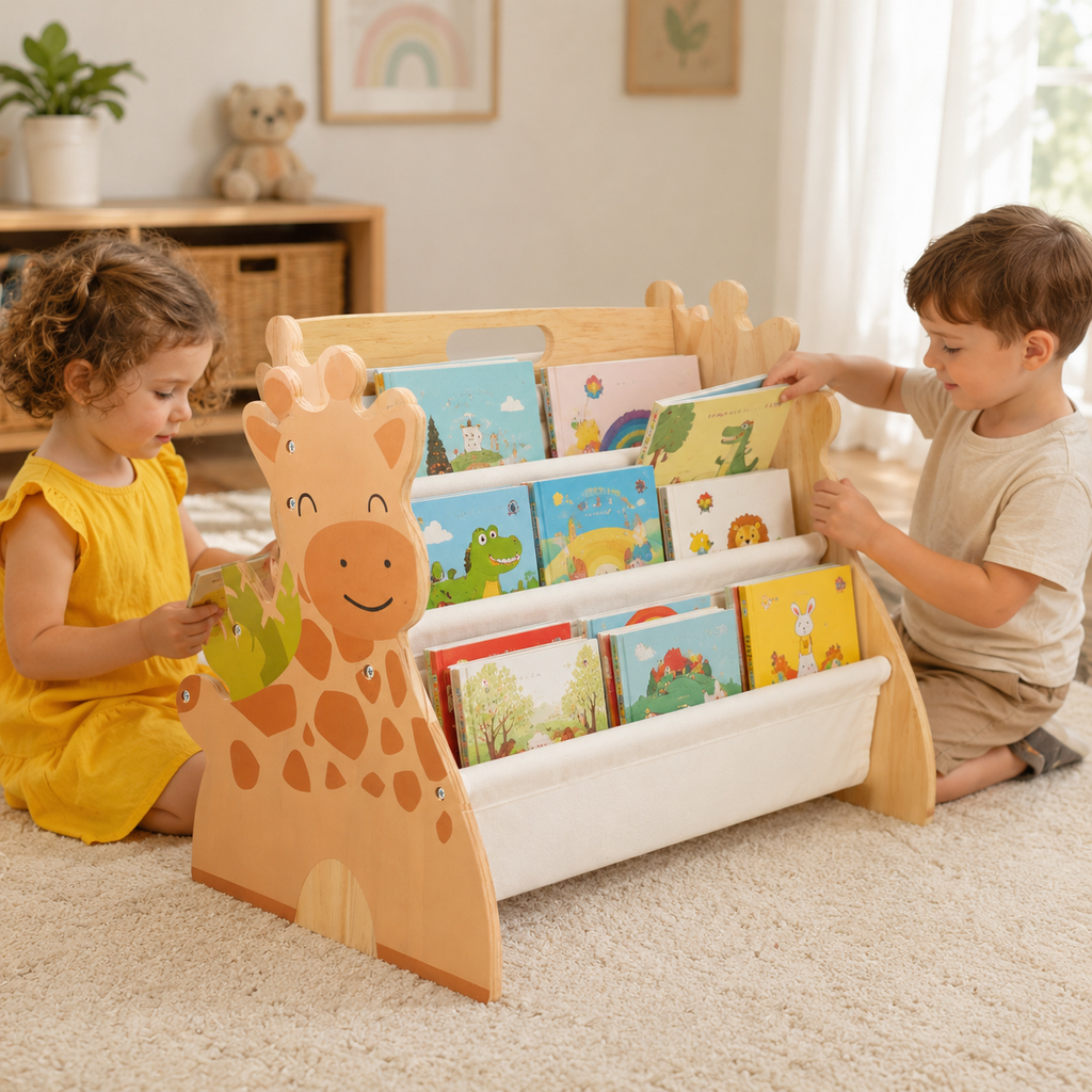 Animal Double-Sided Kids Book Rack
