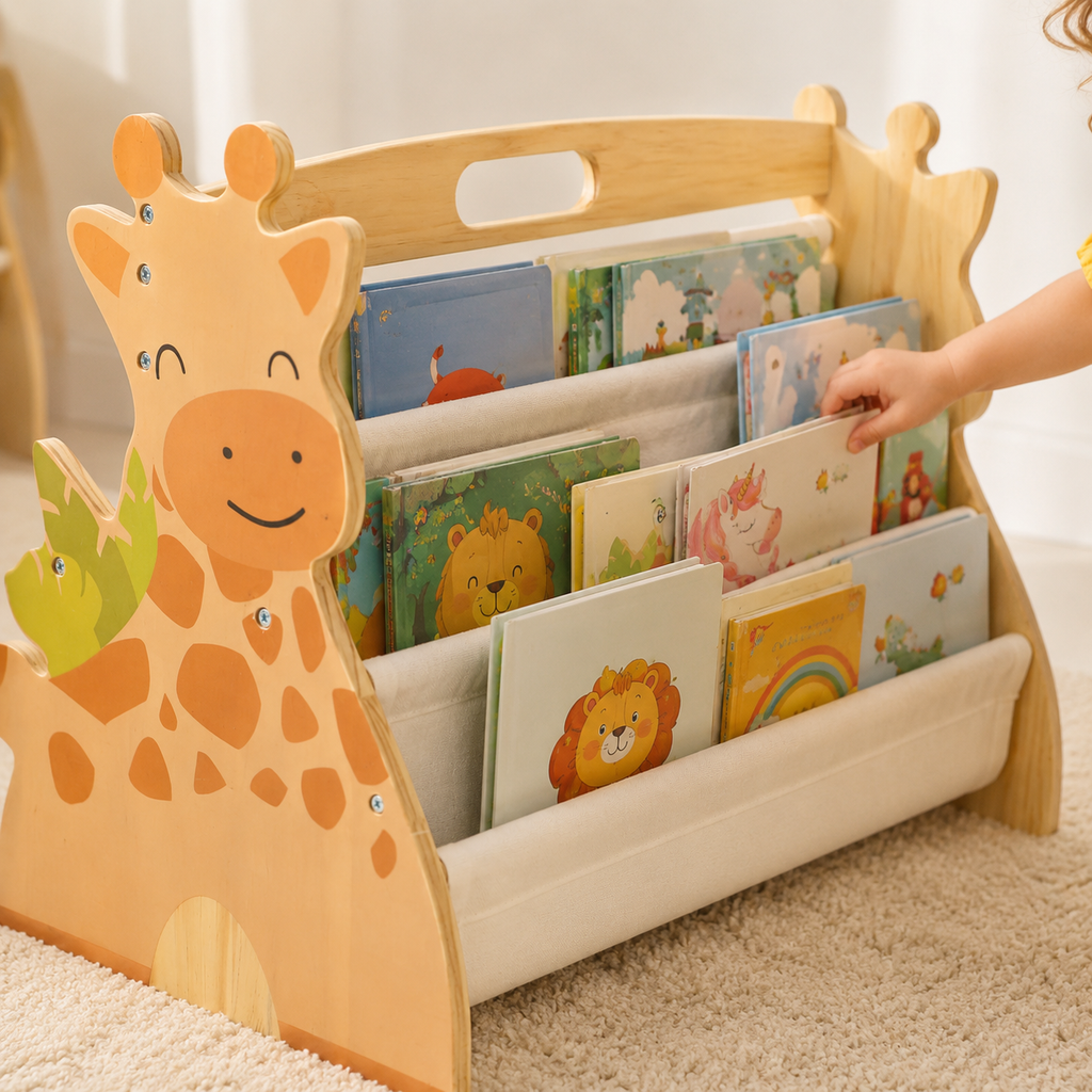 Animal Double-Sided Kids Book Rack
