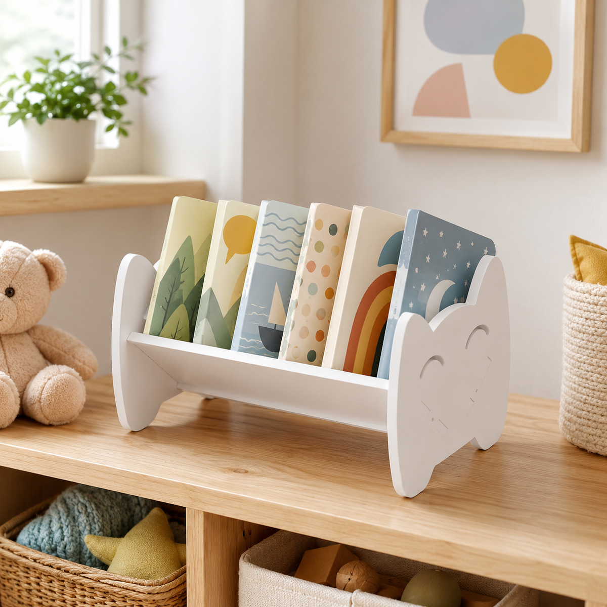 Animal-Face Desktop Book Rack