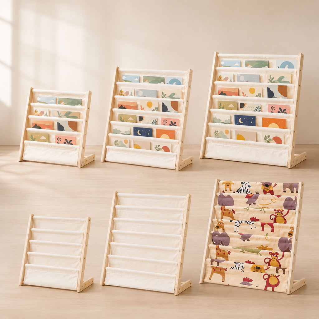 Wood & Canvas Sling Bookshelf