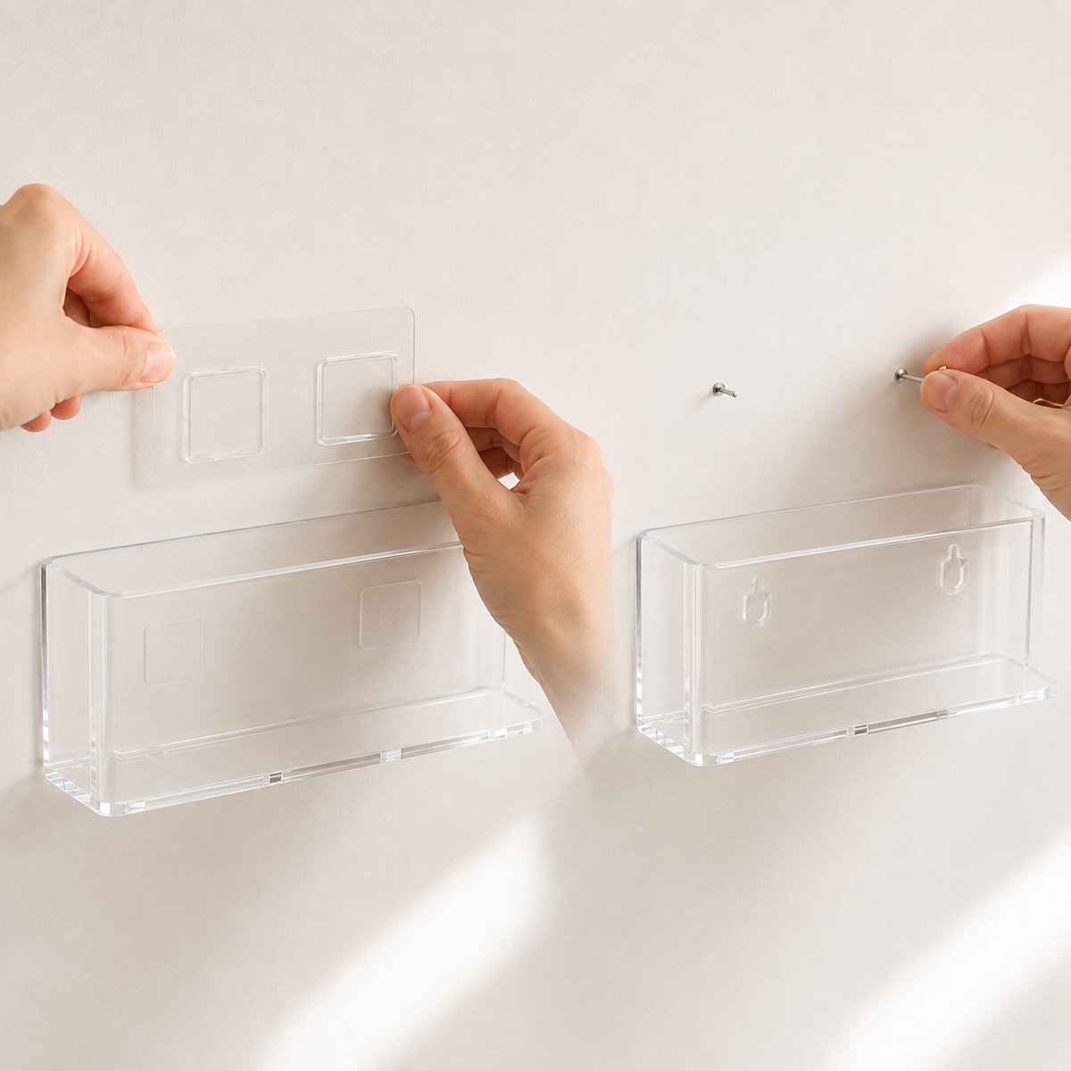Clear Acrylic Wall Bookshelf