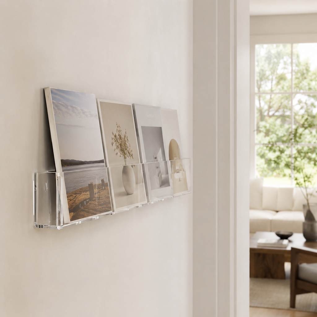 Clear Acrylic Wall Bookshelf