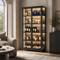 Lockable LED Wine Display Cabinet