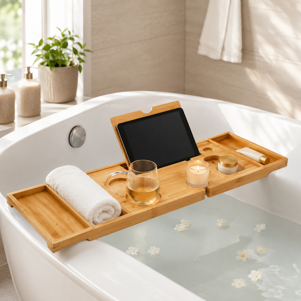Bamboo Bathtub Caddy Tray