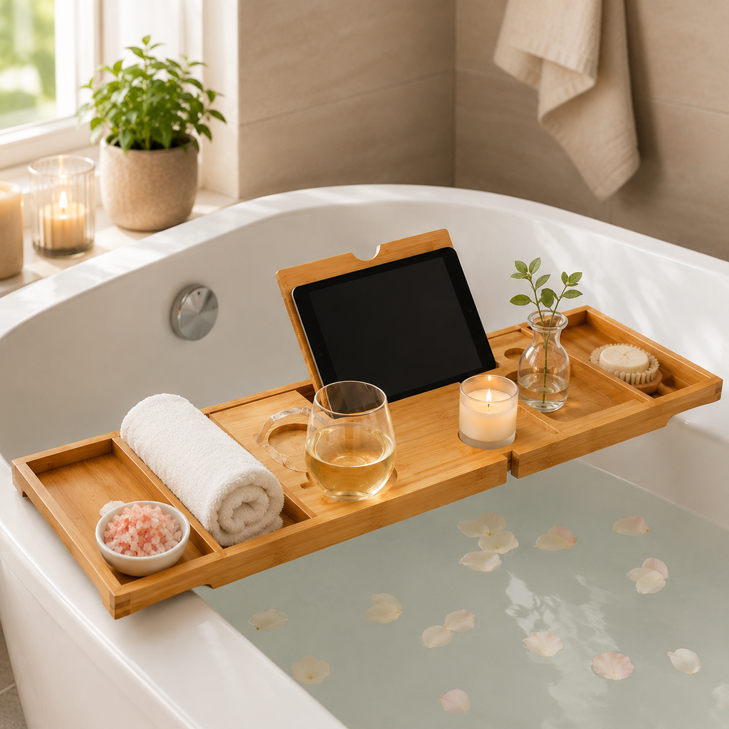 Bamboo Bathtub Caddy Tray