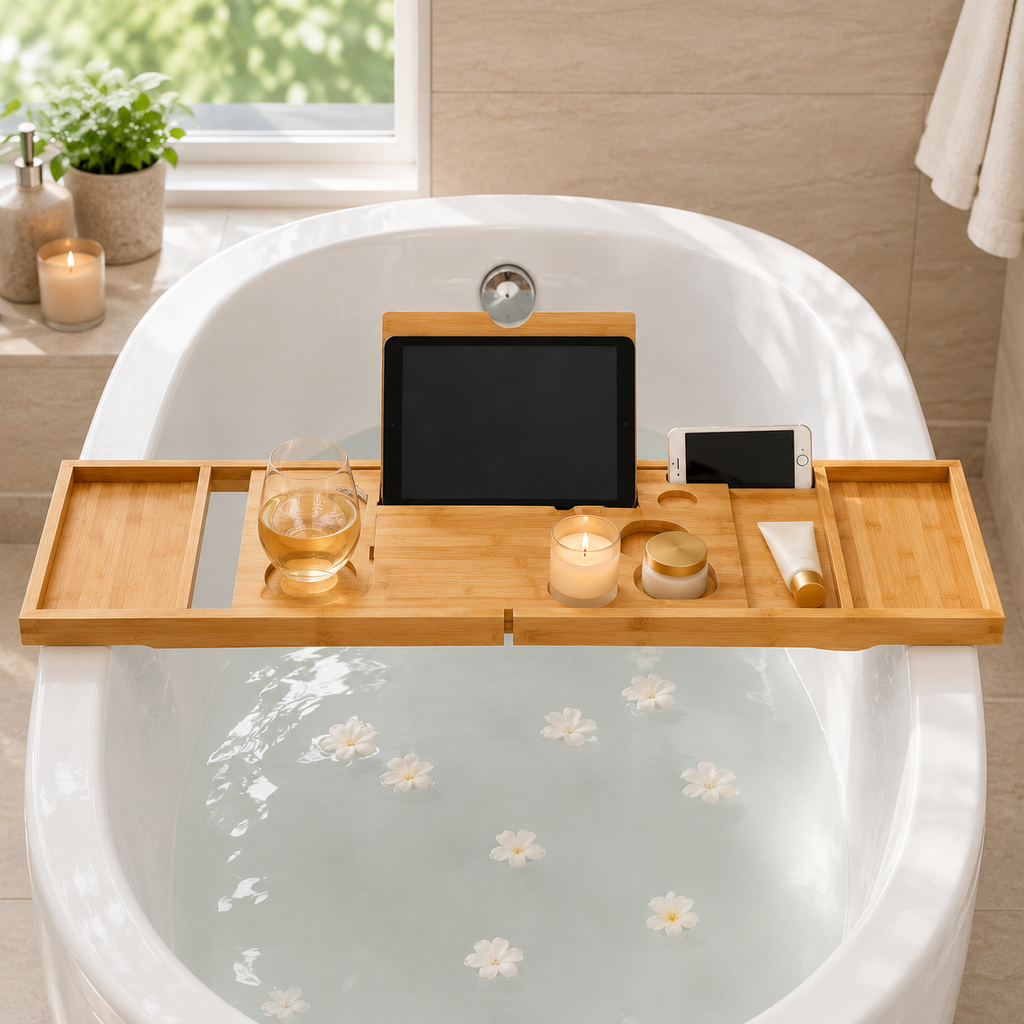 Bamboo Bathtub Caddy Tray