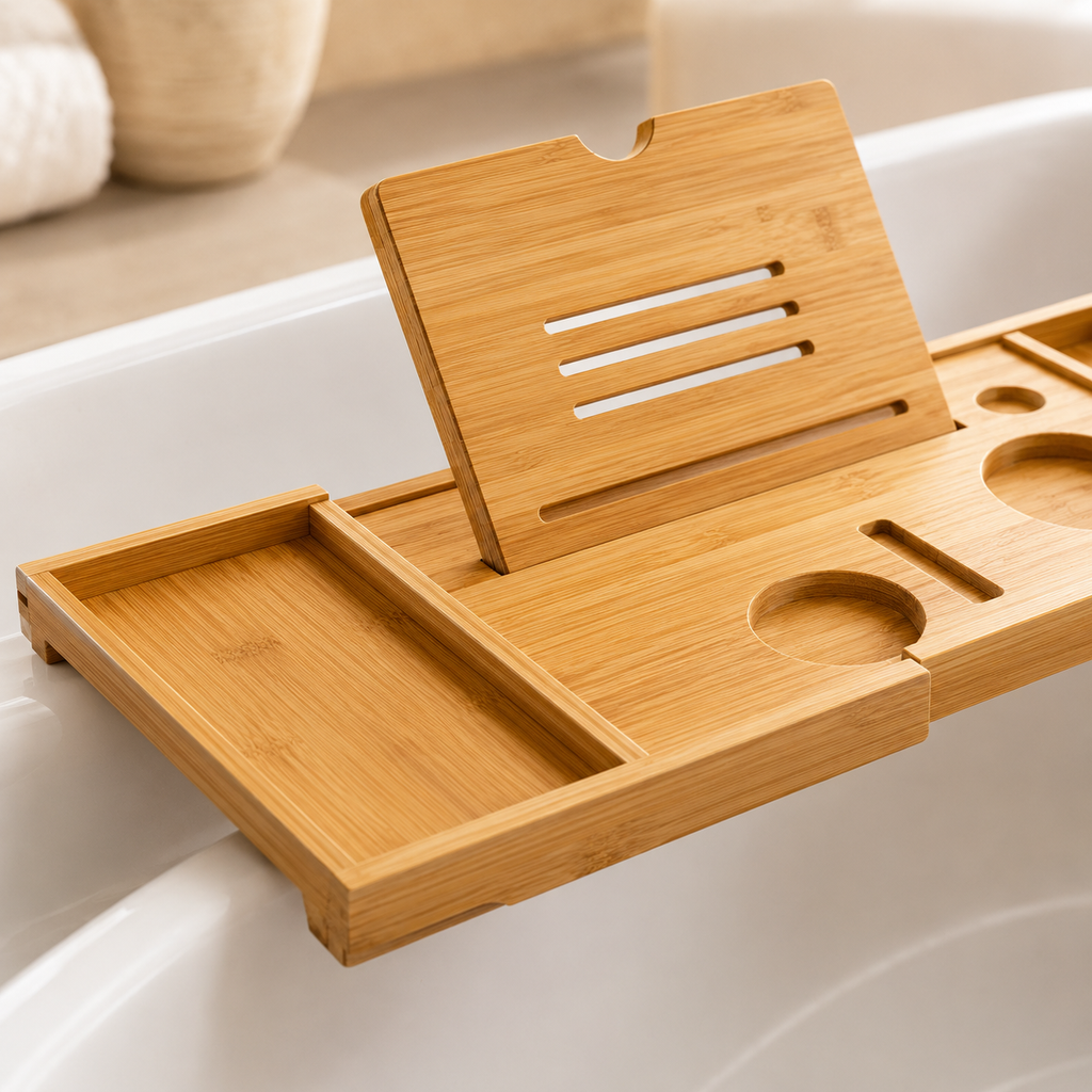 Bamboo Bathtub Caddy Tray