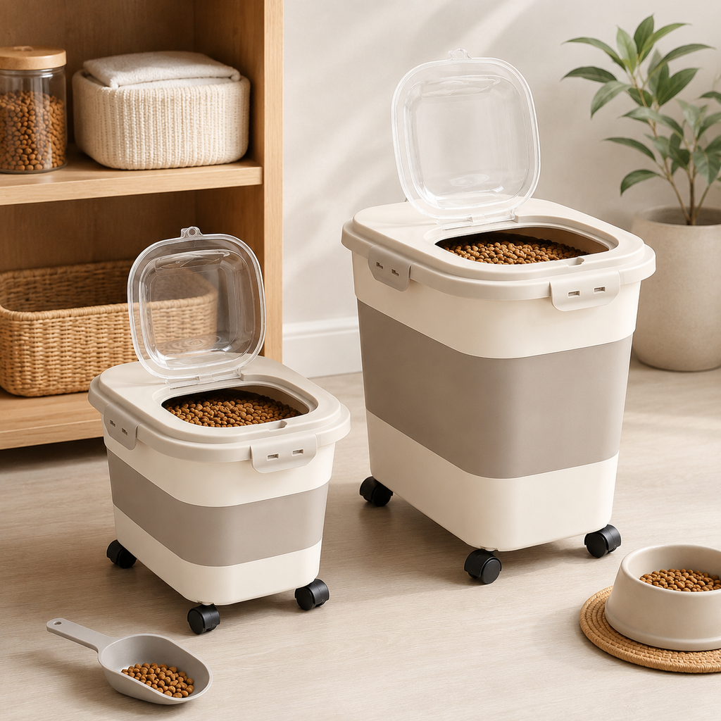 Collapsible Pet Food Storage Container