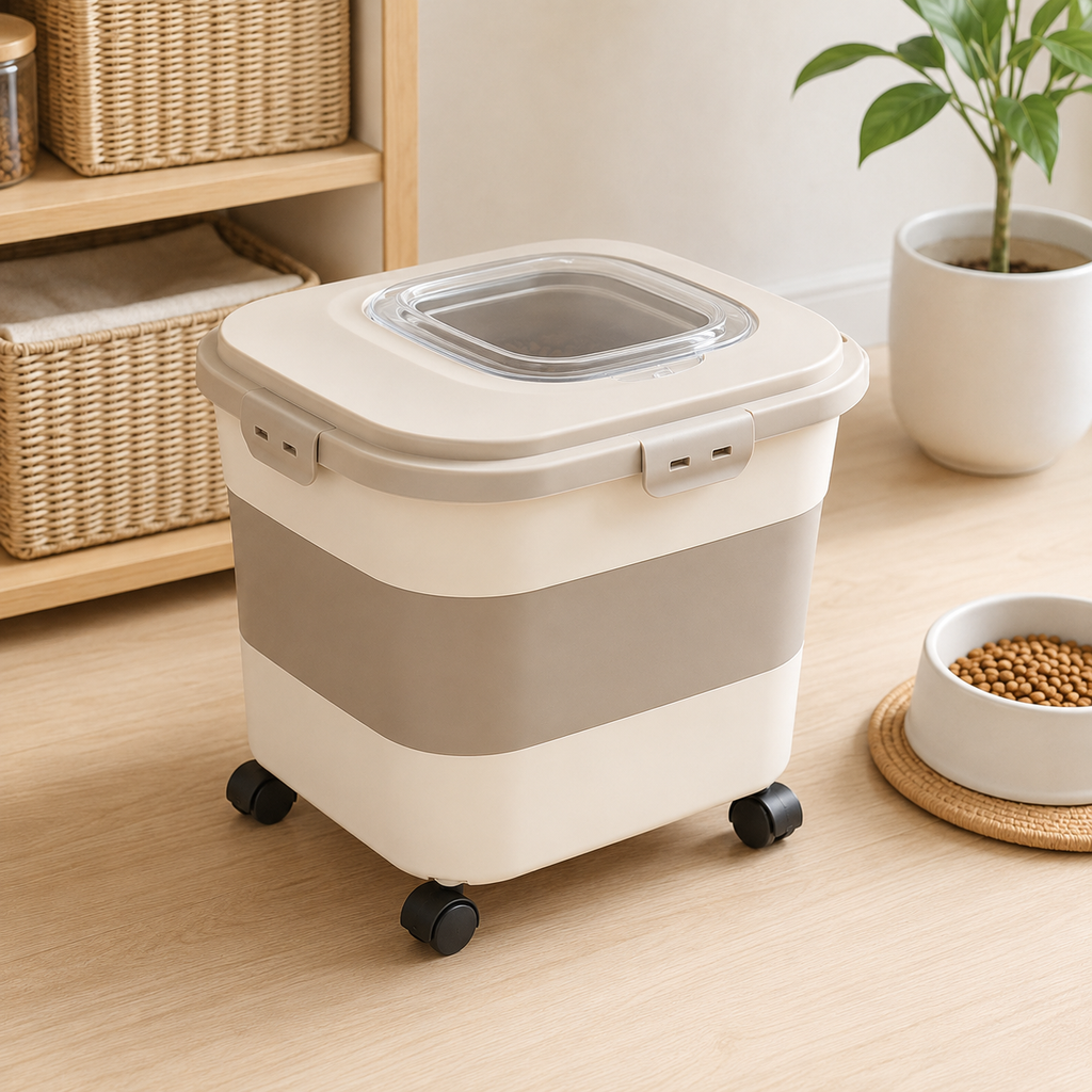 Collapsible Pet Food Storage Container