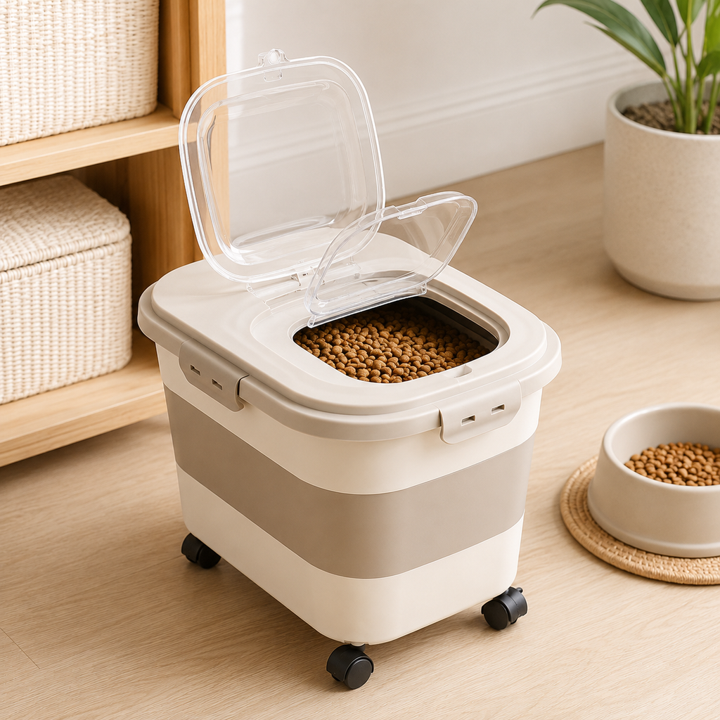 Collapsible Pet Food Storage Container