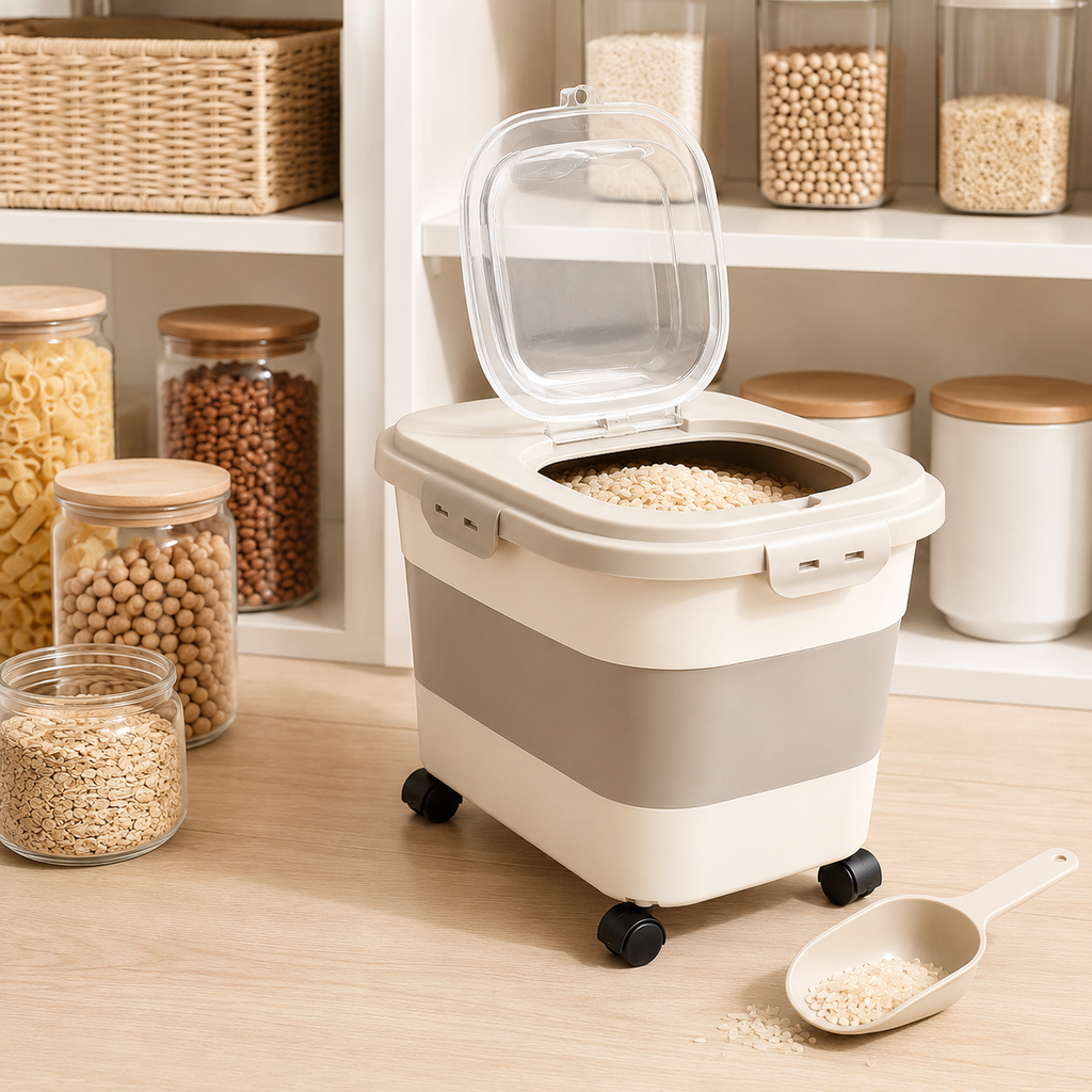 Collapsible Pet Food Storage Container