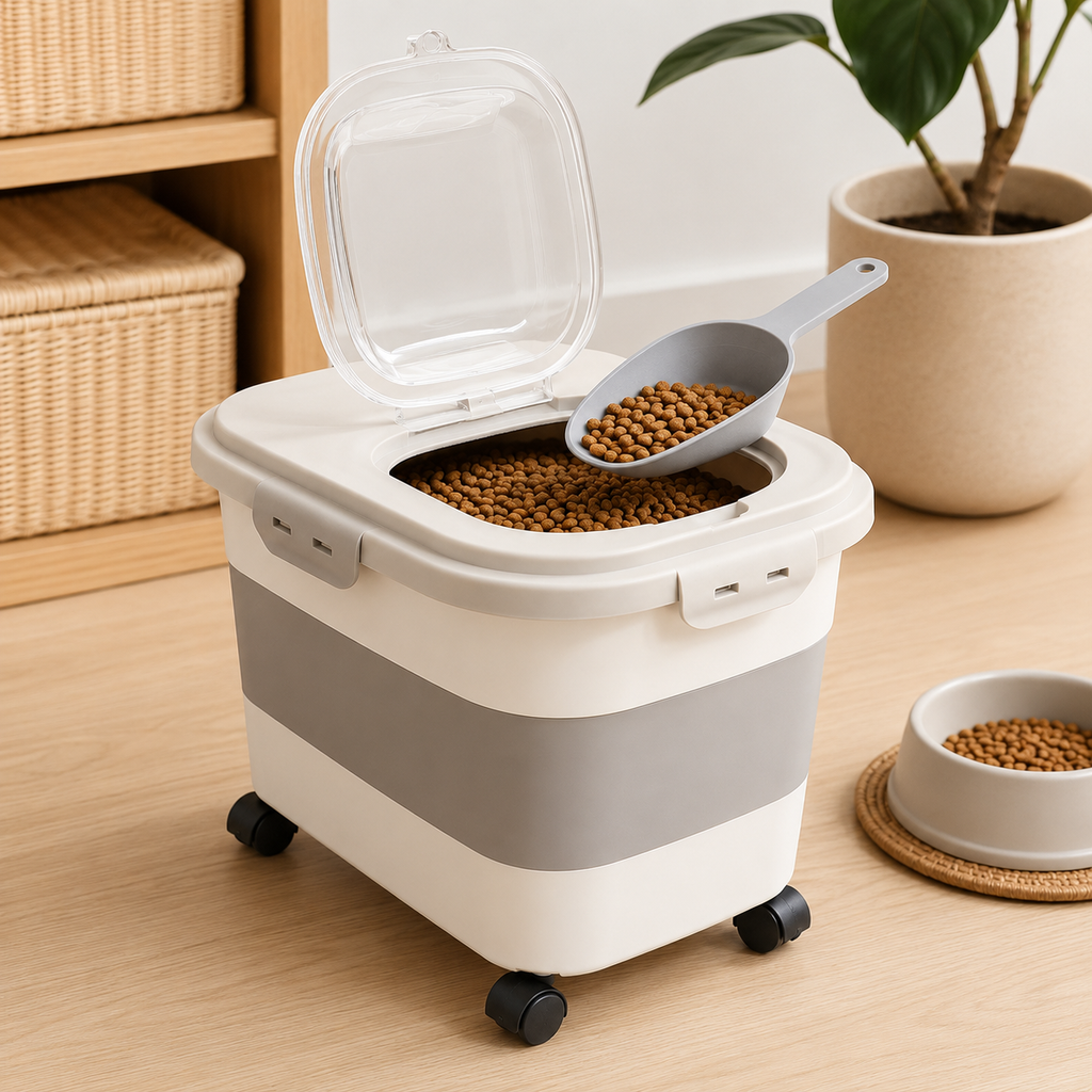 Collapsible Pet Food Storage Container